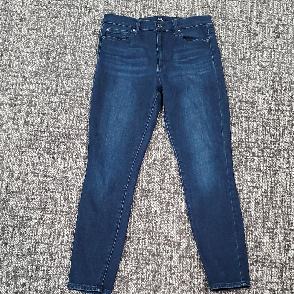 GAP Blue Skinny Jeans Mid-Rise Tapered